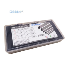 DEEM Factory direct sale 200 pcs heat shrink tube colourful PE Heat Shrink Tubing set